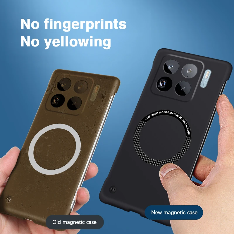 الأصلي ل Xiaomi 15 15S Pro Ultra 15Pro 15Ultra Mi15 5G جراب هاتف المغناطيسي اللاسلكي تهمة الصلب درع رقيقة فاخرة الغطاء الخلفي