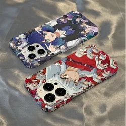 Hot Anime I-Inuyasha Phone Case for IPhone 16 15 14 13 12 11 Pro Max XS XR XSMax 6 7 8 Plus Glossy HD Hard PC Cute Cover