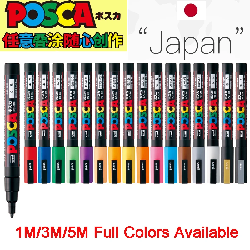 Rotulador UNI Mitsubishi POSCA de varios colores, bolígrafo de pintura ...