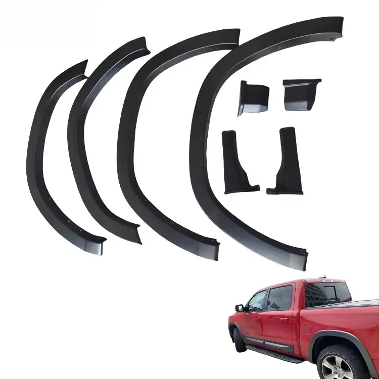 

KLT Best Quality ABS Car Wheel Eyebrow Arc Ring Fender Flare Compatible for Ram 1500 2019-2022
