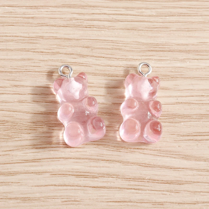 10 Stück 11 x 21 mm Cartoon-Süßigkeitsfarben, Gummibärchen-Anhänger für die Herstellung von Ohrringen, Halsketten, Armbändern, DIY-Handwerk, Schmuckzubehör – Detail 9