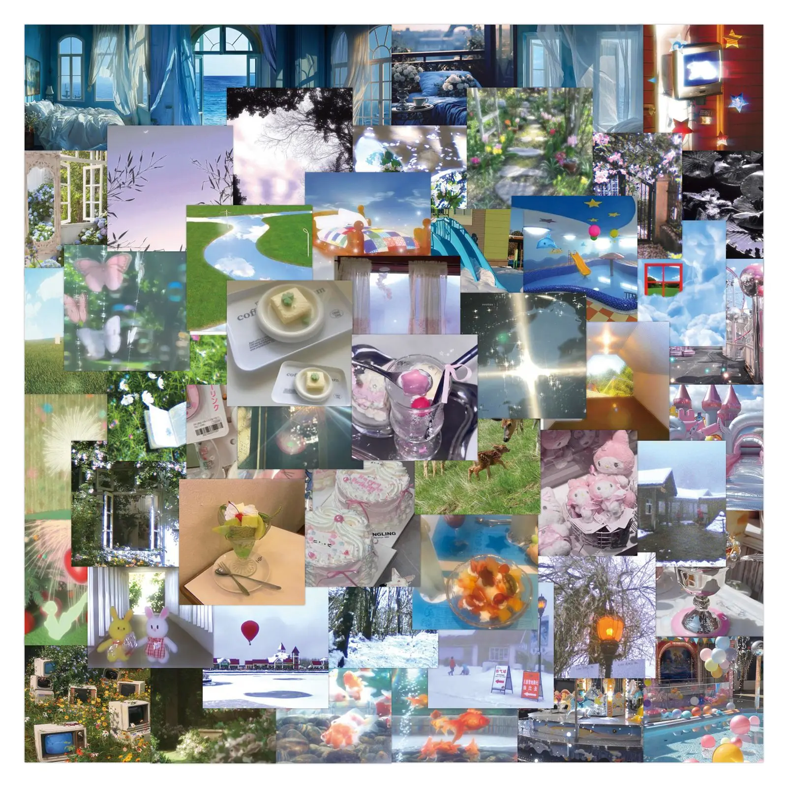 

10/80PCS Dream INS Style Graffiti Stickers Cute Cartoon Landscape Picture Decal For Laptop Phone Cup Guitar Skateboard Kid Toys