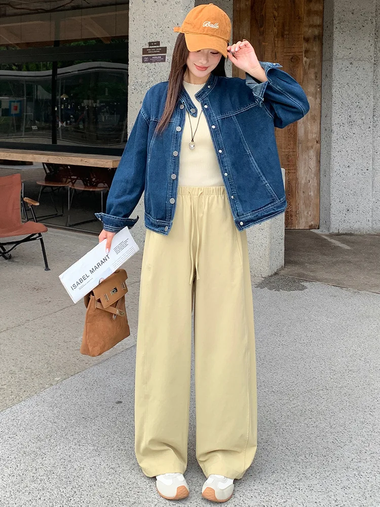 

Широкие брюки, мешковатые женские весенние модели технической одежды, дофамин, альпинизм, двухслойный, без потерь, саржевый, с глубоким поясом