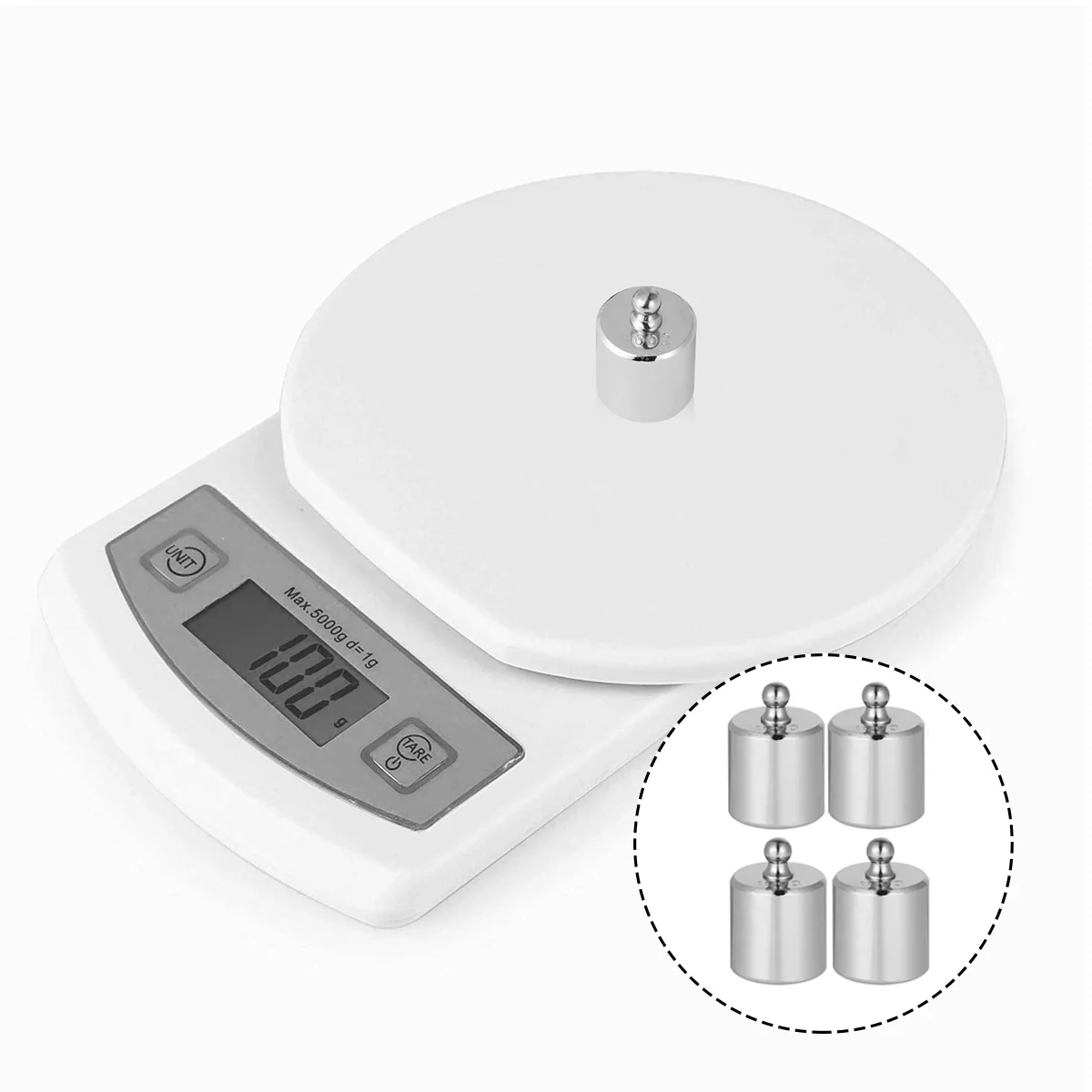

4Pcs Plated Steel Calibration Weights 100g Perfect for Electronic Balance Laboratory Educational Testing