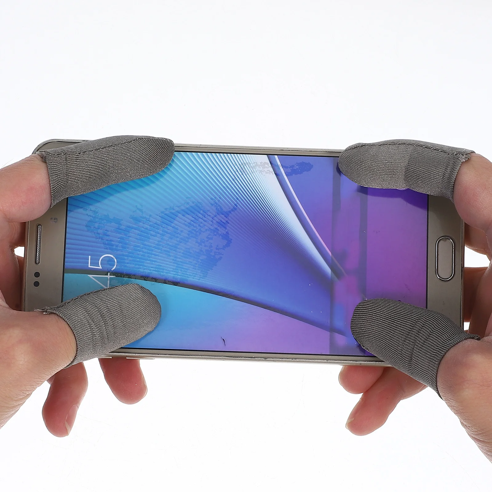 

10pcs Game Finger Sleeve Elastic Fiber Sweat-Resistant Non-Slip Thumb Cover For Touchscreen Mobile Gaming Protective Gaming