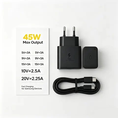 Charger 2.0 45W Samsung 2 Pack DUASUAM 45W EU Plug Charger Set,1.8M 5A Dual Type-C Cable E-Marker Chip,Super Fast Charging 2.0 For Samsung Galaxy