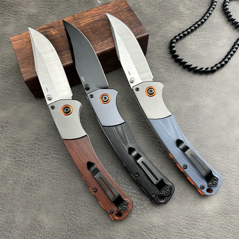 BM 15080 Crooked River 3-color Pocket Pocket Knife Outdoor Tactical Hunting Camping Hiking Survival EDC pocket Knife Men's gift