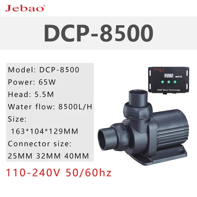 Jebao DCP 3000 4000 5000 6500 8000 10000 15000 18000 20000 Superstille spaarpomp DCP2500 DCP3500 aquarium water