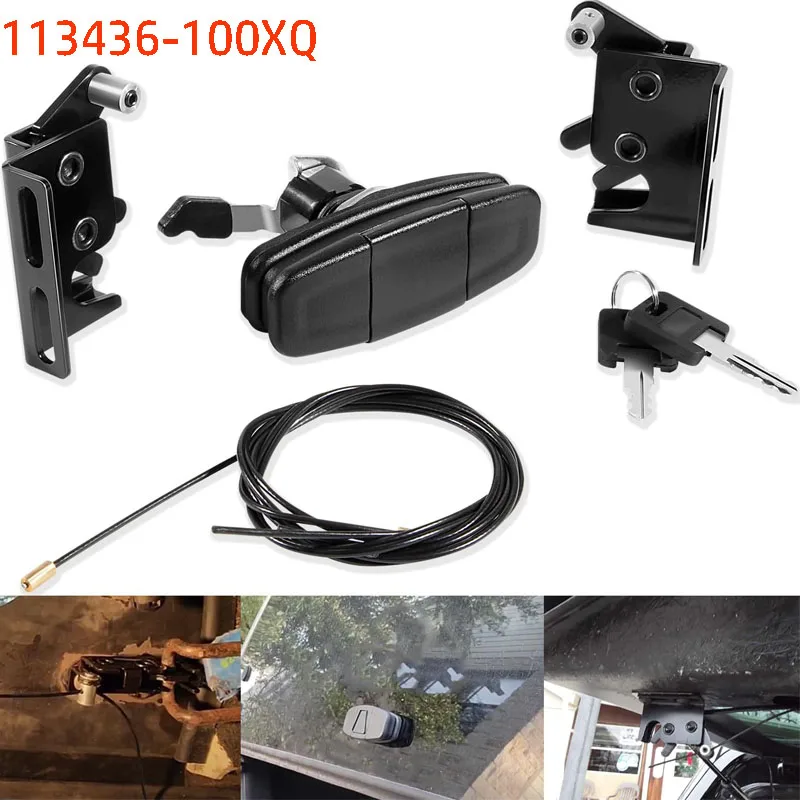 113436 Truck Caps Rotary Latches & New Cables For Leer Truck Cap 100XQ, 100XL, 100XR, TSC 700 Tonneau | T-Handle with 83515