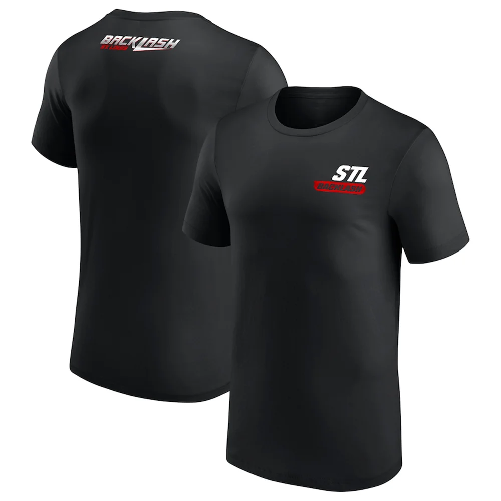 

“2025 STL BACKLASH Urban Warrior Tee! Matte Black Base + Raised ‘STL BACKLASH’—Laser-Cut Airflow for Unisex Dynamic Sport Flair!