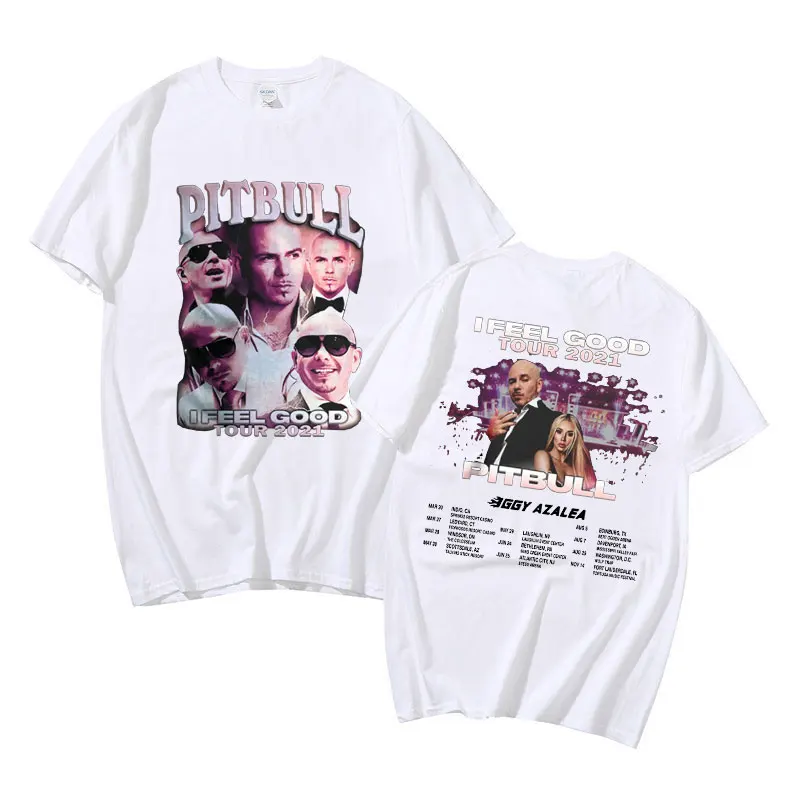 Mr. Worldwide Hip Hop Rapper Pitbull Print T-shirts Summer Men Women Harajuku Cotton T-shirt Short Sleeve Male Streetwear