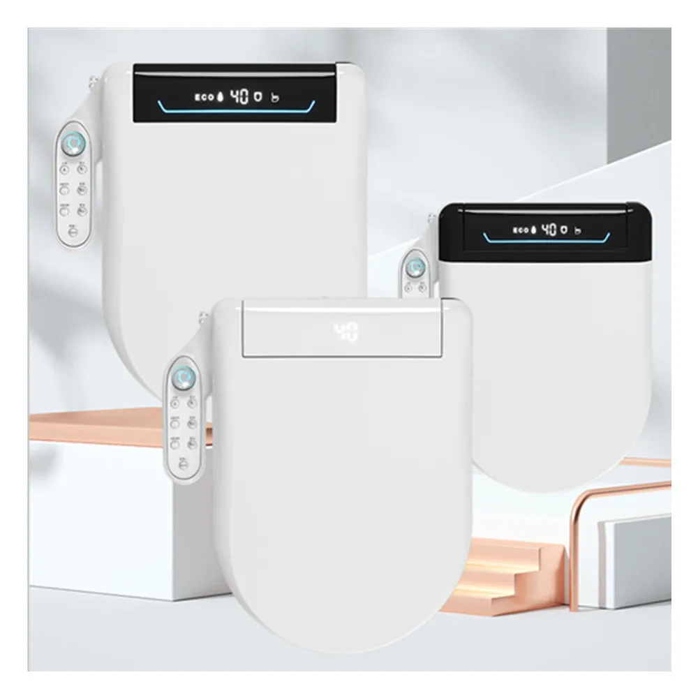 

Bathroom Luxury Electric Smart Automatic Open Toilet Seat Bidet Electric Japanese Toilet Seat Cover With Control Handle