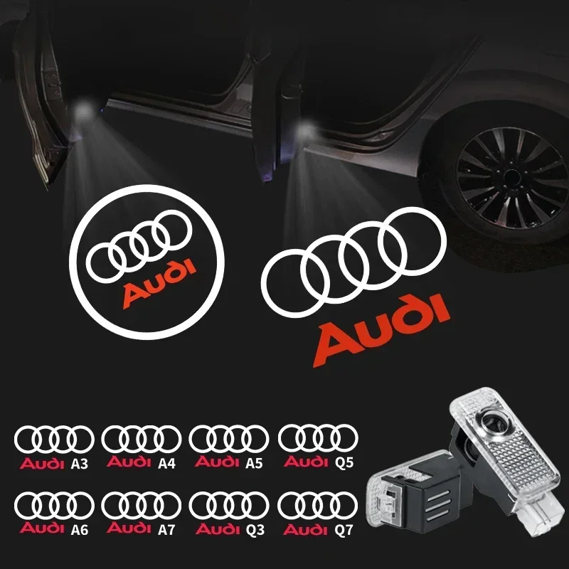 

HD Led Welcome Light Car Door Projector Lamps For Audi A1 A3 8P A4 A5 A6 C7 A7 S3 S7 S8 R8 Q2 Q3 Q5 Q7 Q8 SQ5 C5 C6 TT RS3 RS6