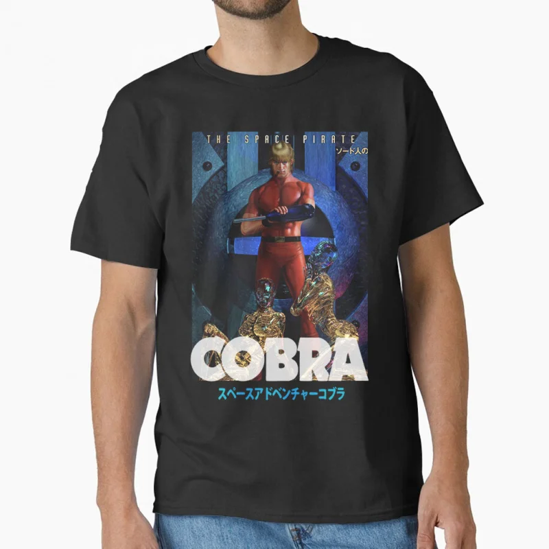 

0731 Space Adventure Cobra Japan Manga The Animation Psychogun Anime t shirt 100% cotton large size tops S-6XL men's clothing