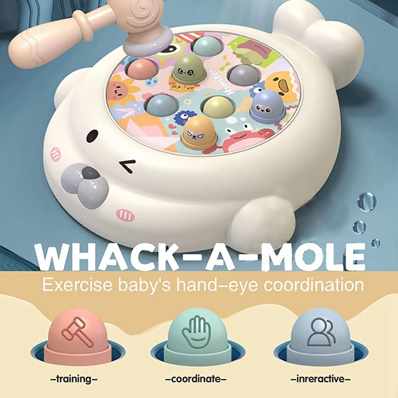 Música Whack A Mole Game para crianças, Brinquedo educativo precoce para crianças, meninos, criança