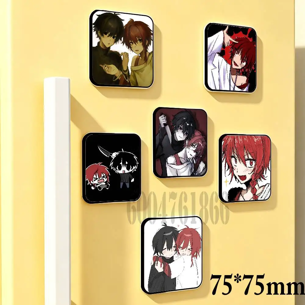 Zeno Remake Game 75mm Square Cute Fridge Magnet Decorative Refrigerator Magnet Home Kitchen Decoration Souvenir Gift