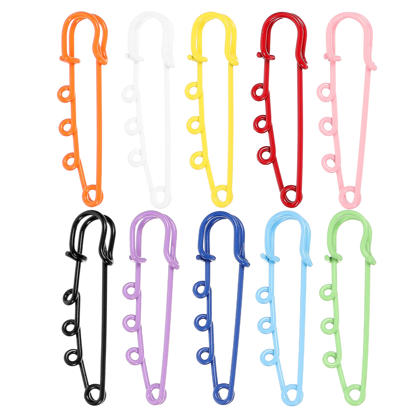 

Colorful Spray Paint with Holes DIY Brooch Accessories Decorative Safety Pins Metal Craft Storage Sewing Pins for Clothes