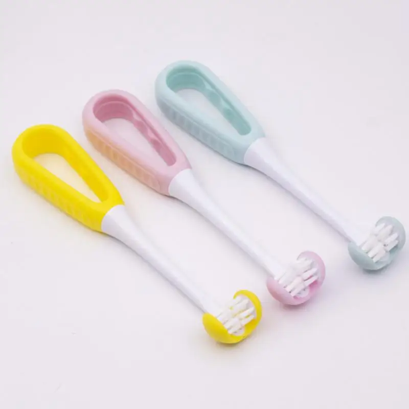 The New 3D Children's Toothbrush Three-sided U-shaped Wrapped Soft Bristle Toothbrush Silicone Kids Teeth Oral Care Cleaning New