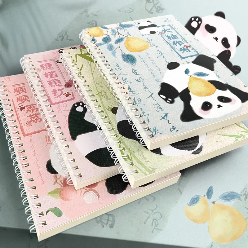 Beautiful Spiral Coil Notebook Student Notepad A5 Cartoon Coil Book Fresh journal notebook cute stationery office accessories