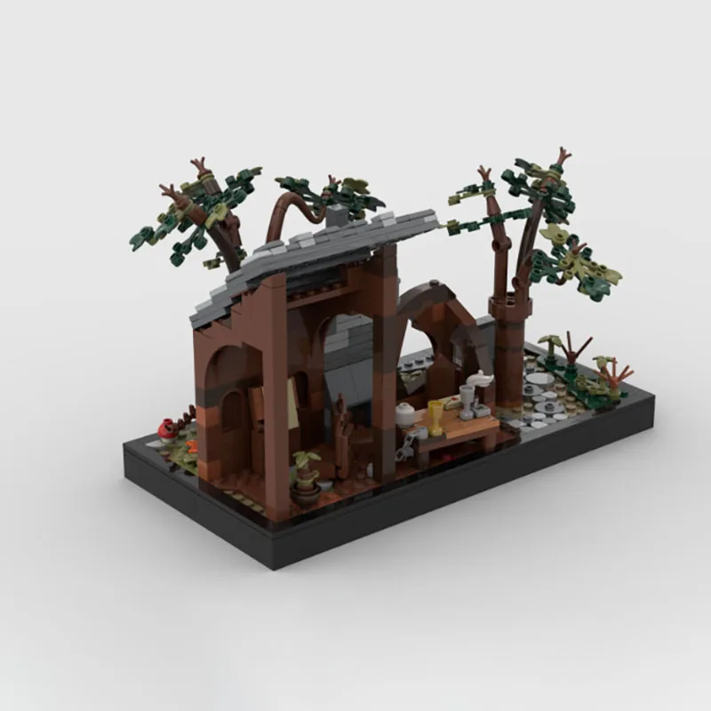 Bloc de construction Moc de jeu célèbre, modèle de scène, salle d'alchimie de sorcière, bloc de construction modulaire, jouet cadeau pour enfants, ensemble de bricolage à assembler