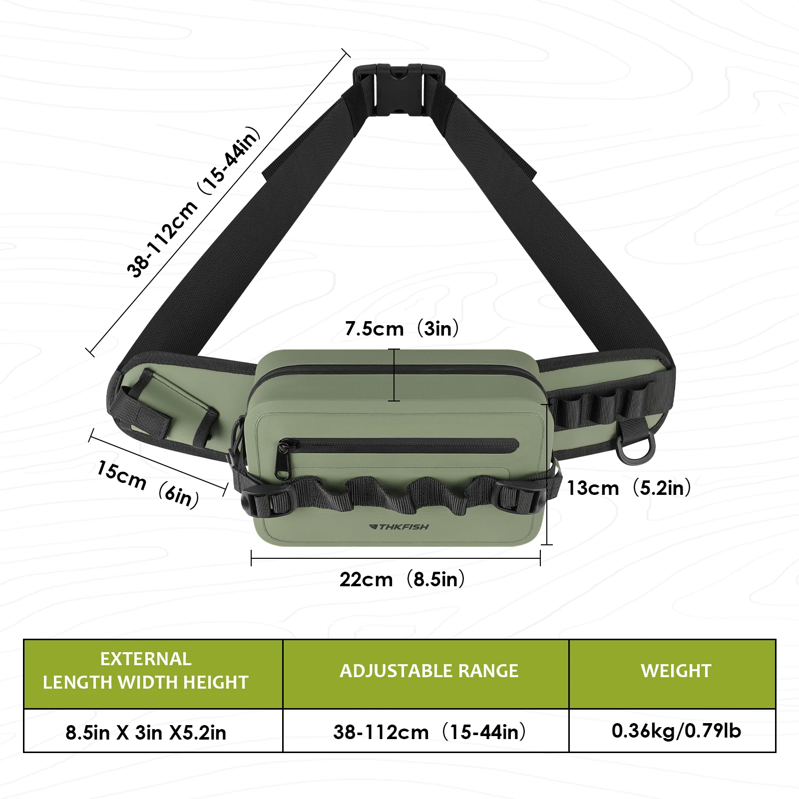 Multifunctional Green Fishing Bag Fishing Tackle Bags Fish Lures Storage Waist Pack Fishing Rod Bag Waterproof Black Backpack