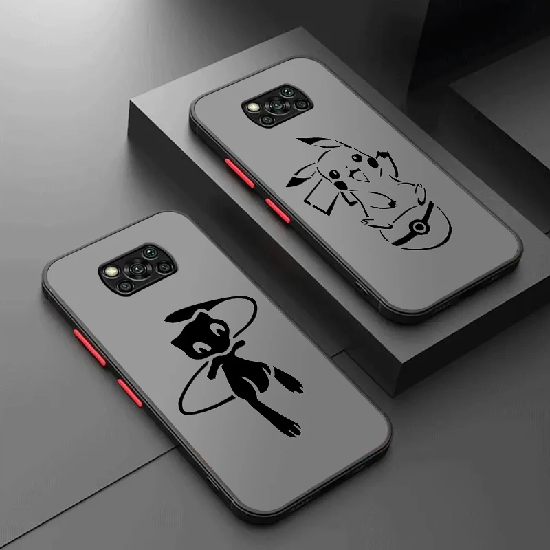 

Pokemon Fashion Cool Cartoon Frosted Translucent For Xiaomi Mi Poco X5 X4 X3 M6 M5S M5 M4 M3 F5 F4 F3 GT Pro 5G Soft Phone Case