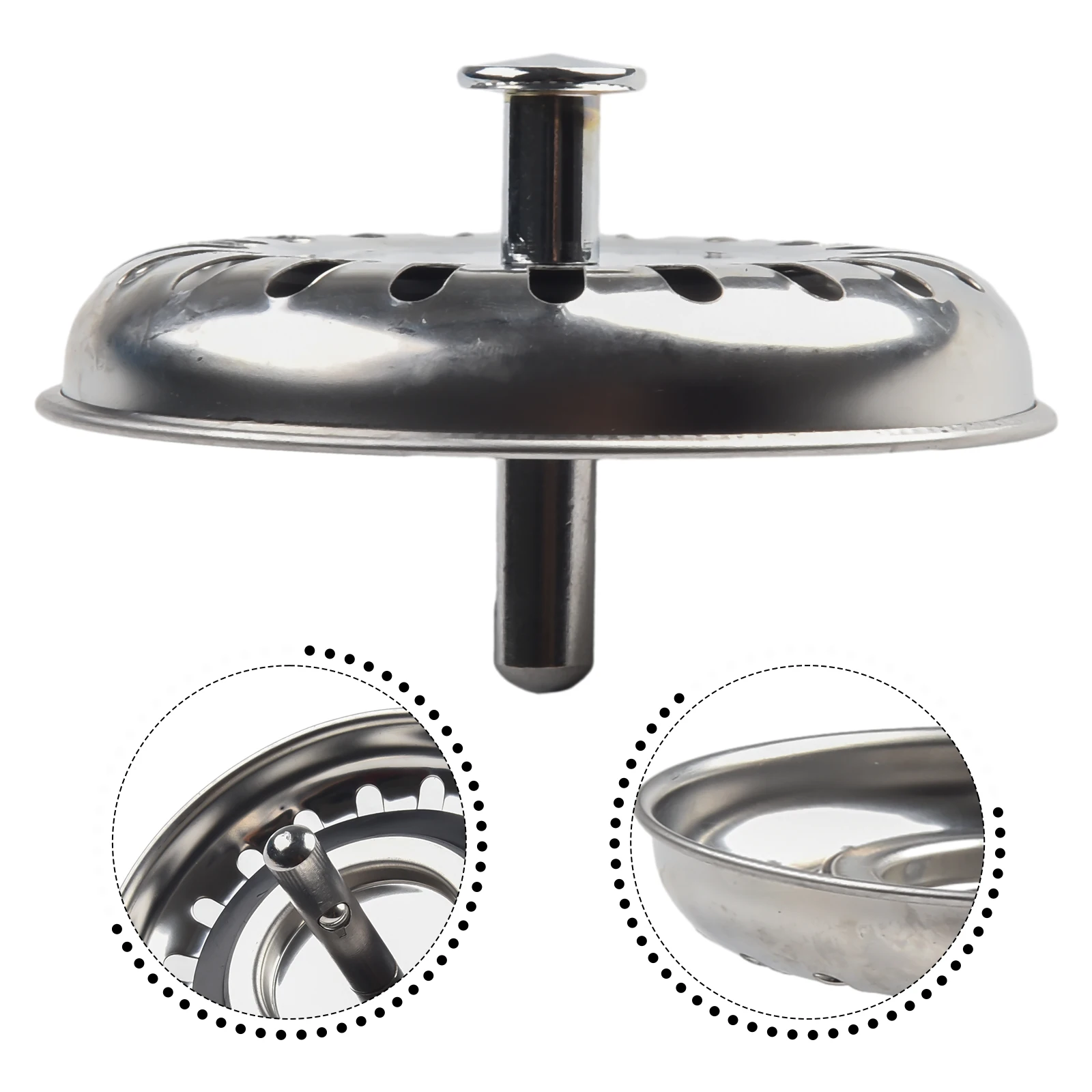 82mm Bath Tubs Bathroom Sinks Sink Strainer Sink Plug Basin Drain Filter Stainless Steel Universal Kitchen Sink