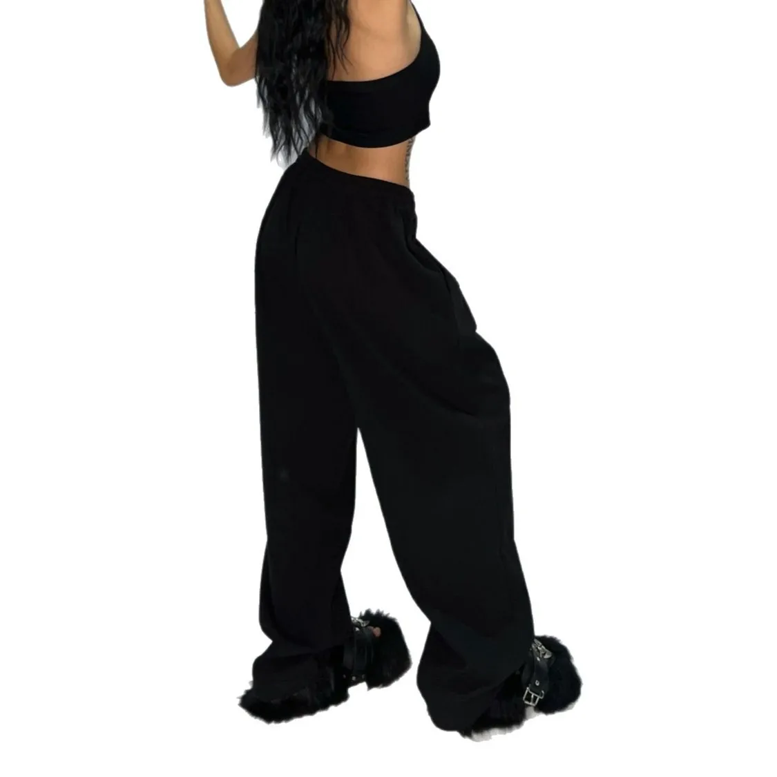 

Vintage Casual Pants Sweatpants Loose Wide Leg Pants 2025