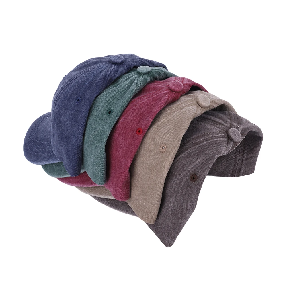 قبعة بيسبول قطنية مغسولة قبعة قطنية عتيقة قابلة للتعديل قبعة سائق الشاحنة قبعة سائق الشاحنة الرياضة في الهواء الطلق قبعة الشمس للرجال والنساء للجنسين
