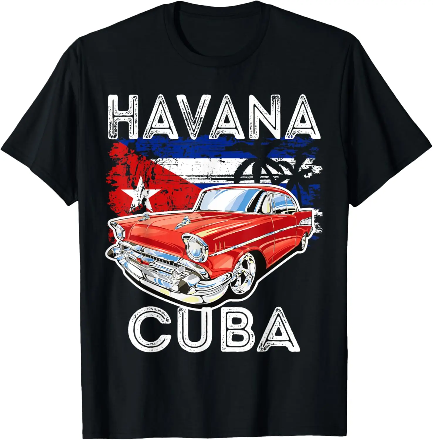 

Крутая классическая ретро винтажная футболка с рисунком Muscle Cars Havana Cuba