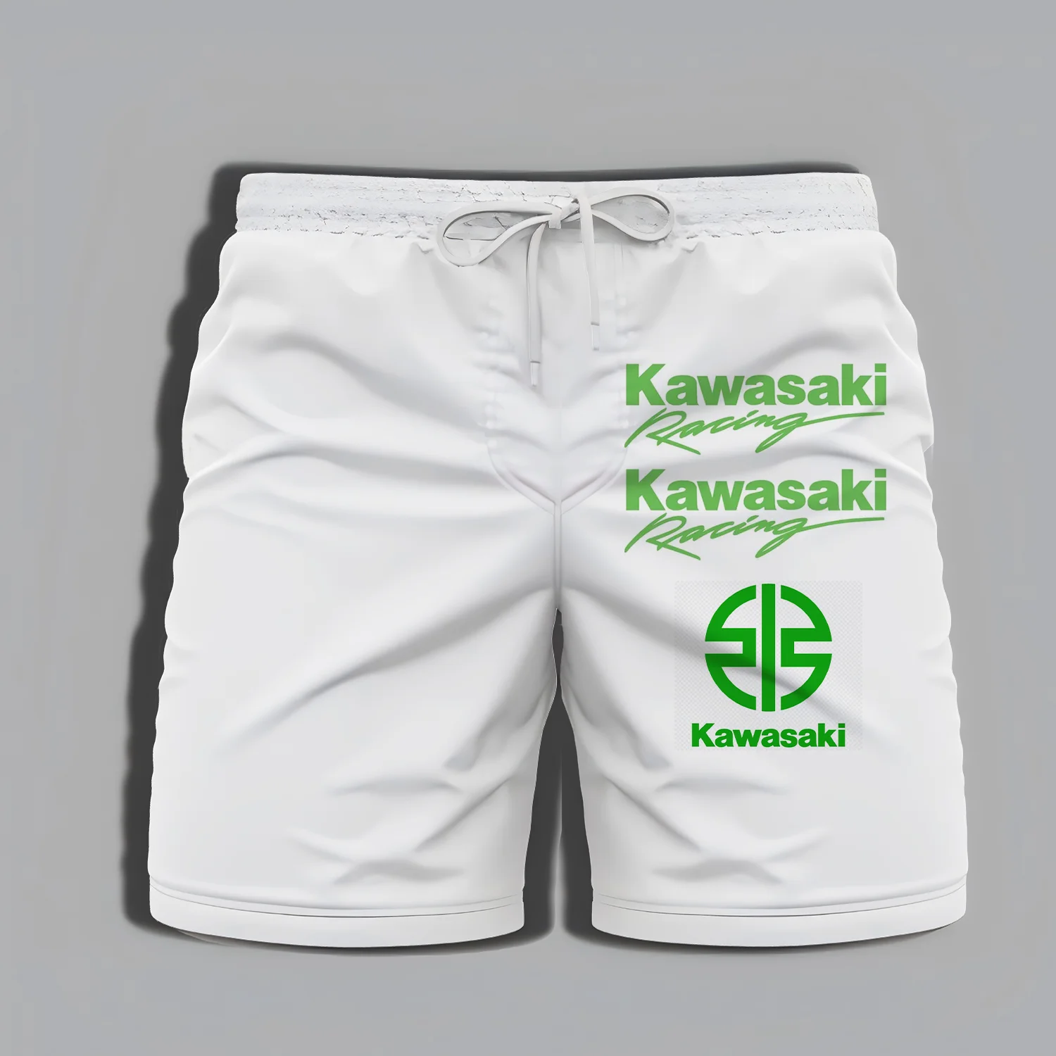 Kawasaki aventura ginásio esportes radicais maiô inteiro motocicleta shorts masculinos praia roupas de alta qualidade impressão verão masculino