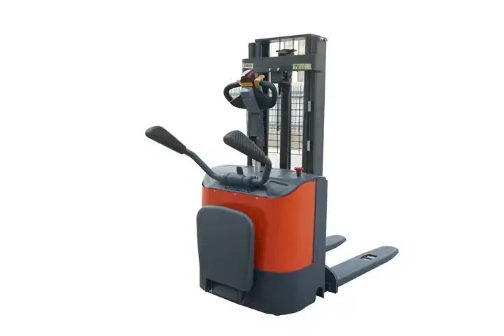 Empilhador elétrico portátil tipo stand-on, 3m, 4m, levantador, carregamento e descarga, empilhadeiras, paletes elétricos