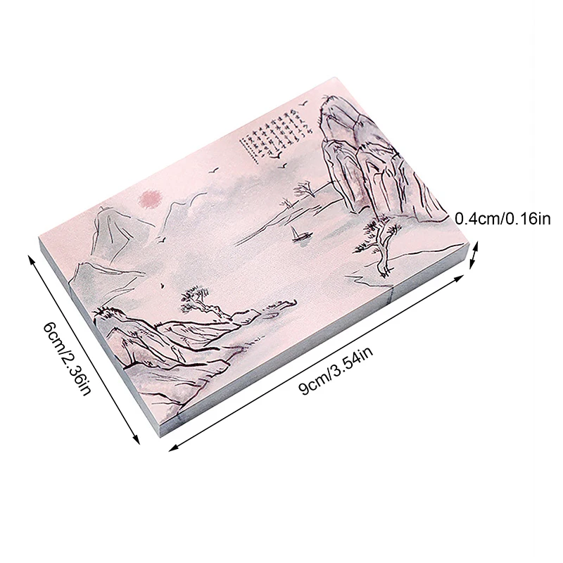 50Sheets Ancient Style Poems Note Pads Student Message Notepad DIY Handbook Decorative Material Paper Office Stationery Supplies