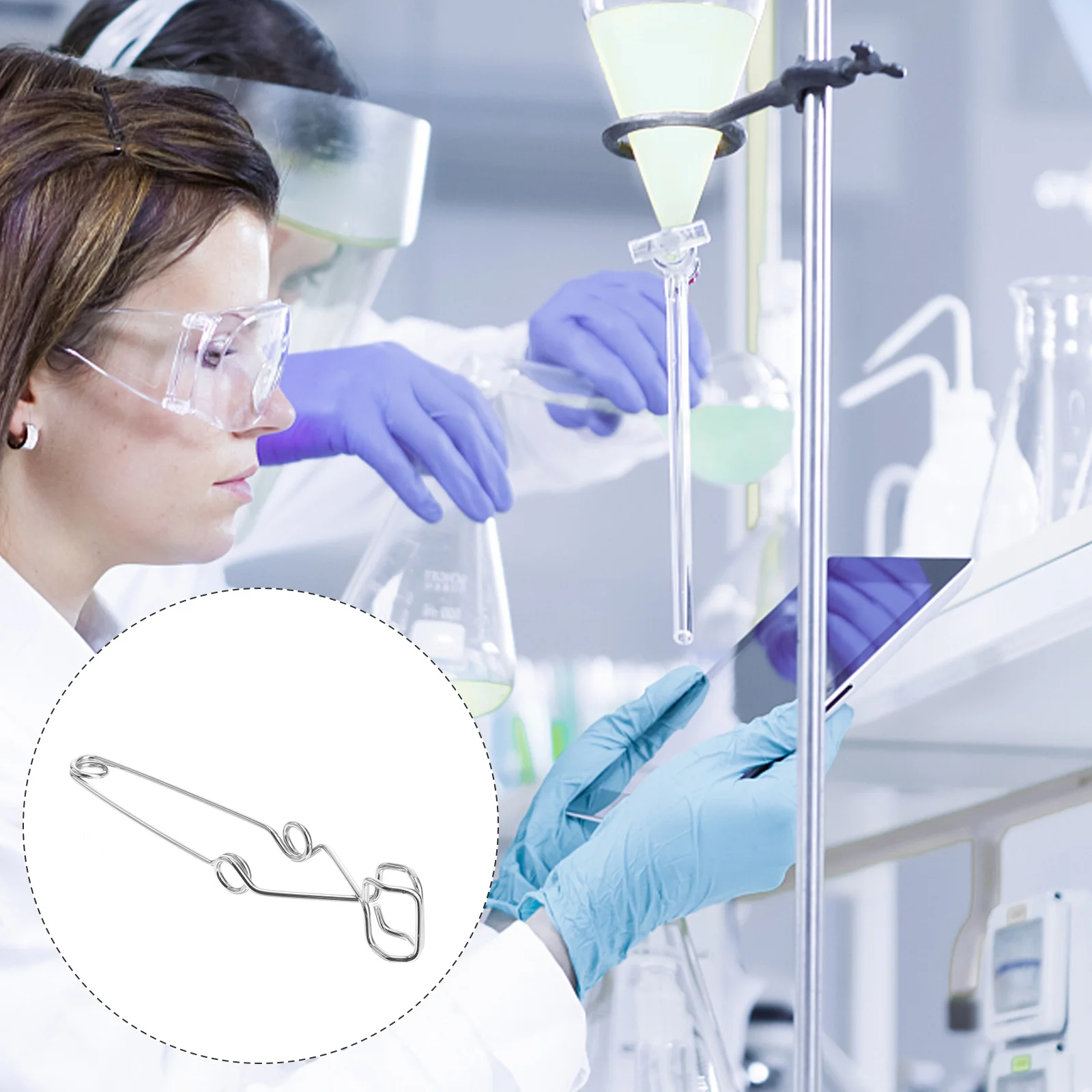 

2pcs Test Tube Clips Metal Clip Holders Laboratory Clamps For Science Experiments Steel Tube Holder Tools Teaching