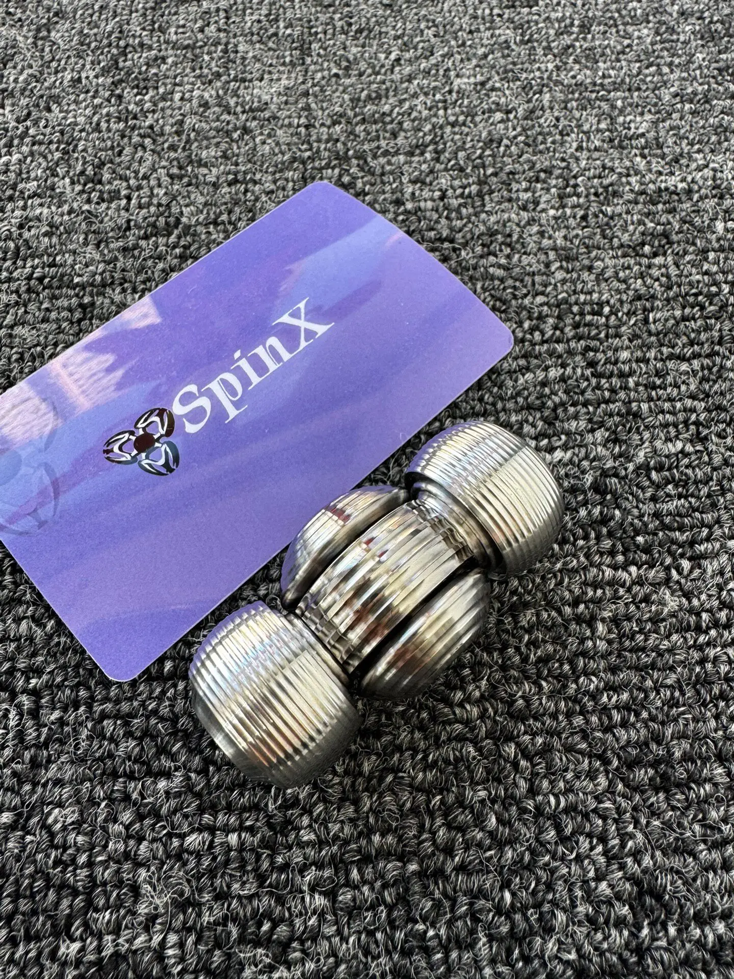 Used EDC SPINX Stainless Steel 3Q Nail Opening Gyro, Fingertip Gyro Edc Metal Decompression