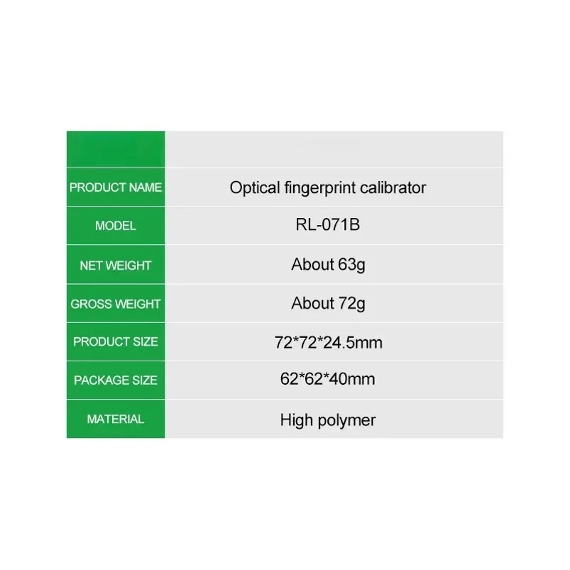 RL 071B Optical Fingerprint Calibrator High Recognition Rate 4 IN 1 Fingerprint Calibration for Android Mobile Phone