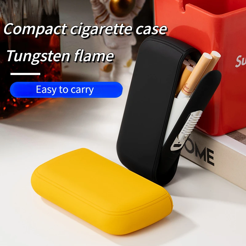 The Latest Cigarette Case, Compact and Portable 2-in-1multifunctional USB Cigarette Lighter, Rechargeable Lighter Cigarette Case