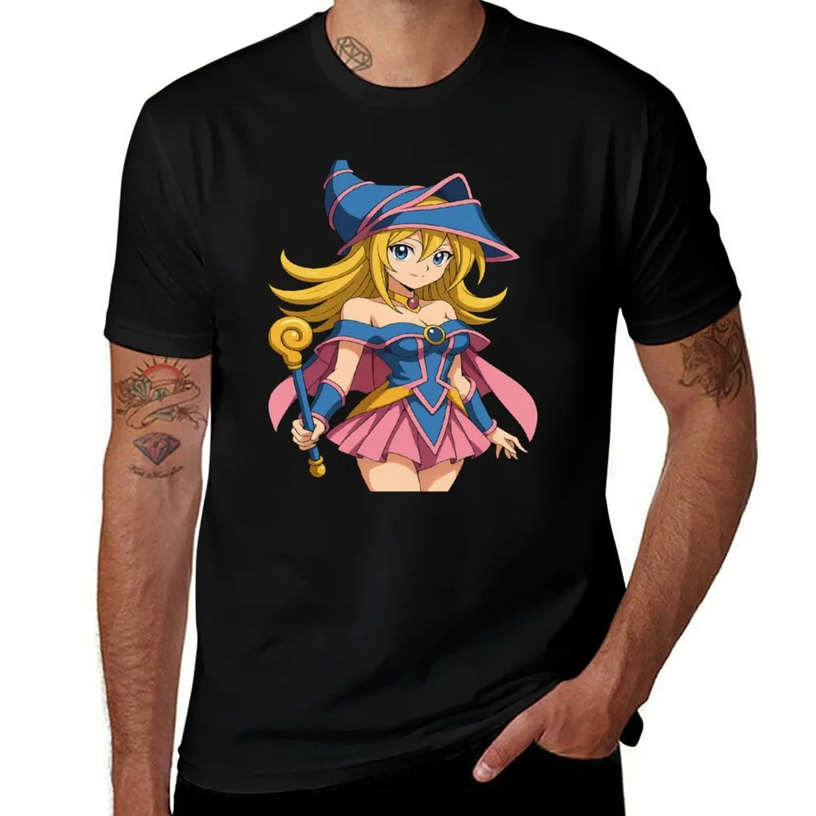 

Dark Magician Girl – футболка с иллюстрацией в стиле аниме, летняя рубашка с графикой, мужские футболки большого размера с рисунком