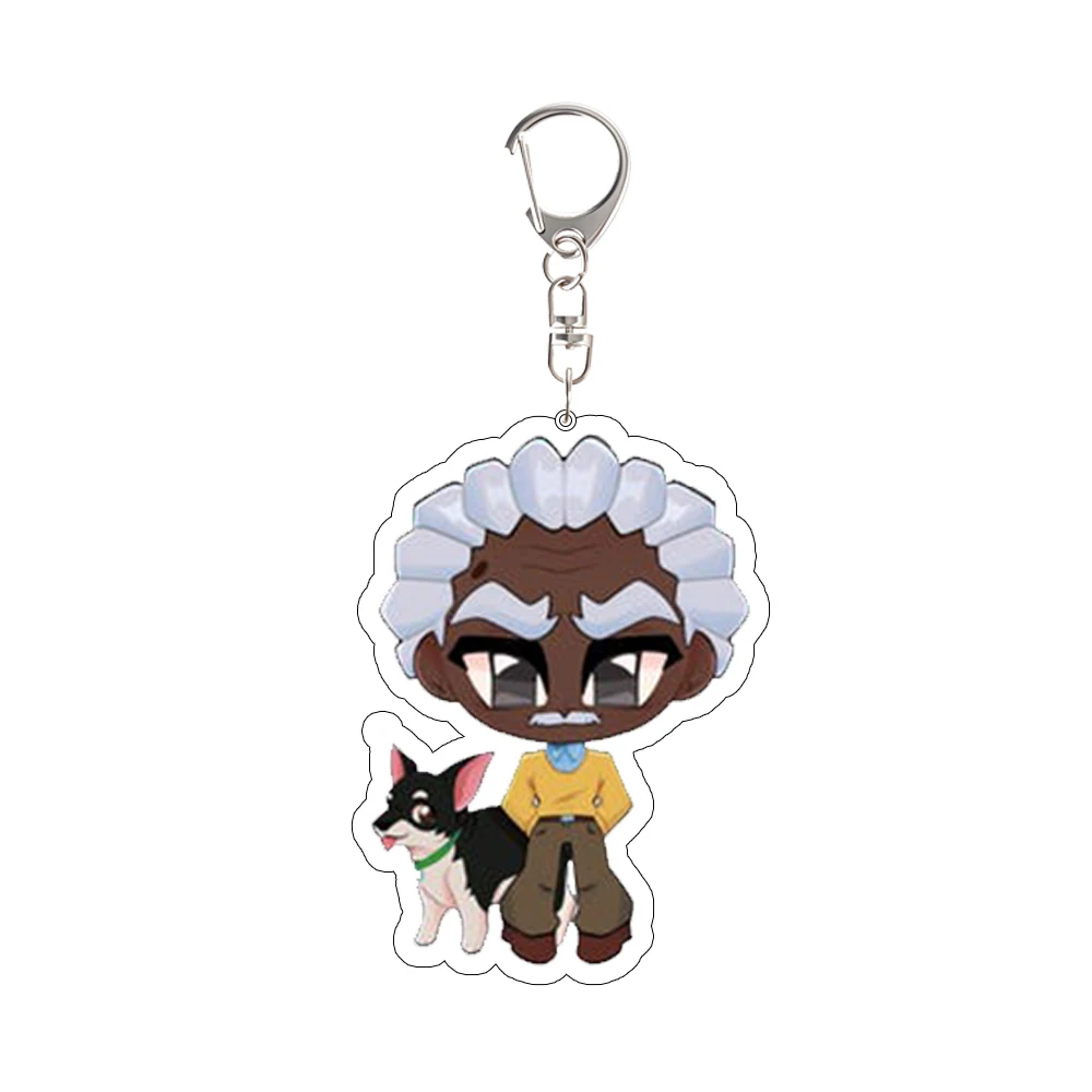 لإرسال Phenomaman شقراء السترة Flambae Golem سلسلة مفاتيح مصنوعة من الأكريليك لطيف أنيمي لعبة الطرفية على ظهره قلادة مهرجان هدية #2