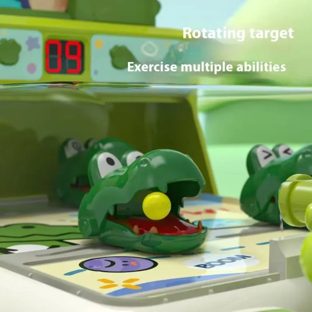 Pinball Crocodile Table billes jeu musique et lumière multijoueur Crocodile billes améliorer la vitesse de réaction marquage athlétisme
