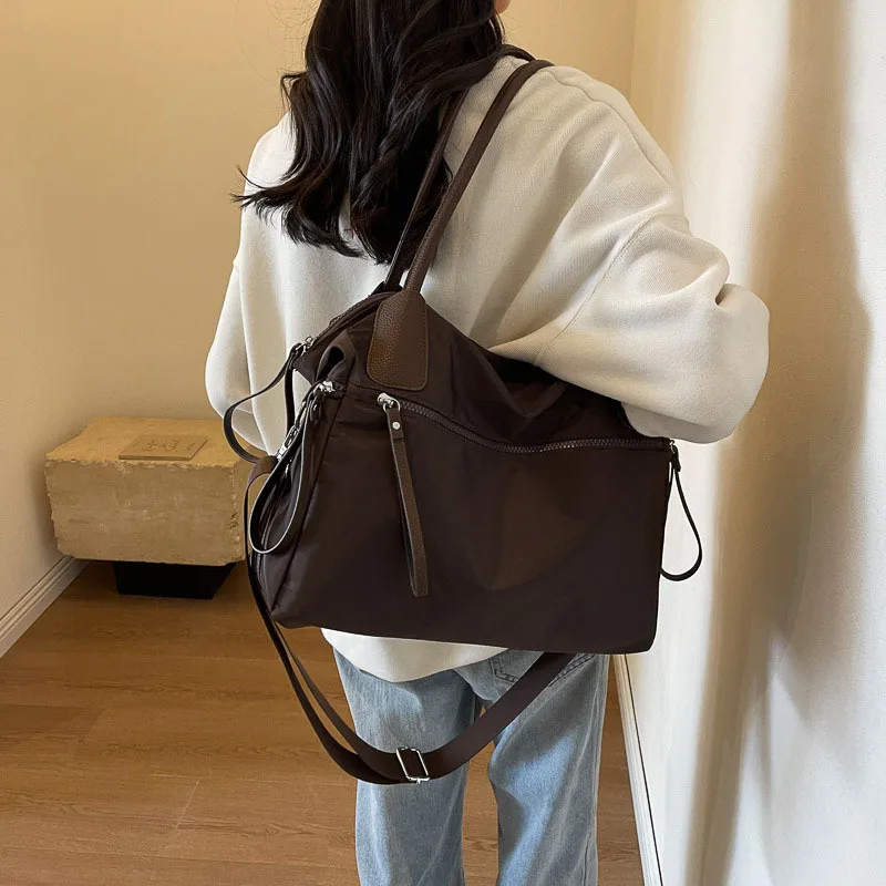 Fashion Women's Korean Version Nylon Fabric Handbag 2026 Large Capacity Commuter Shoulder Crossbody Bags for Women Luxury