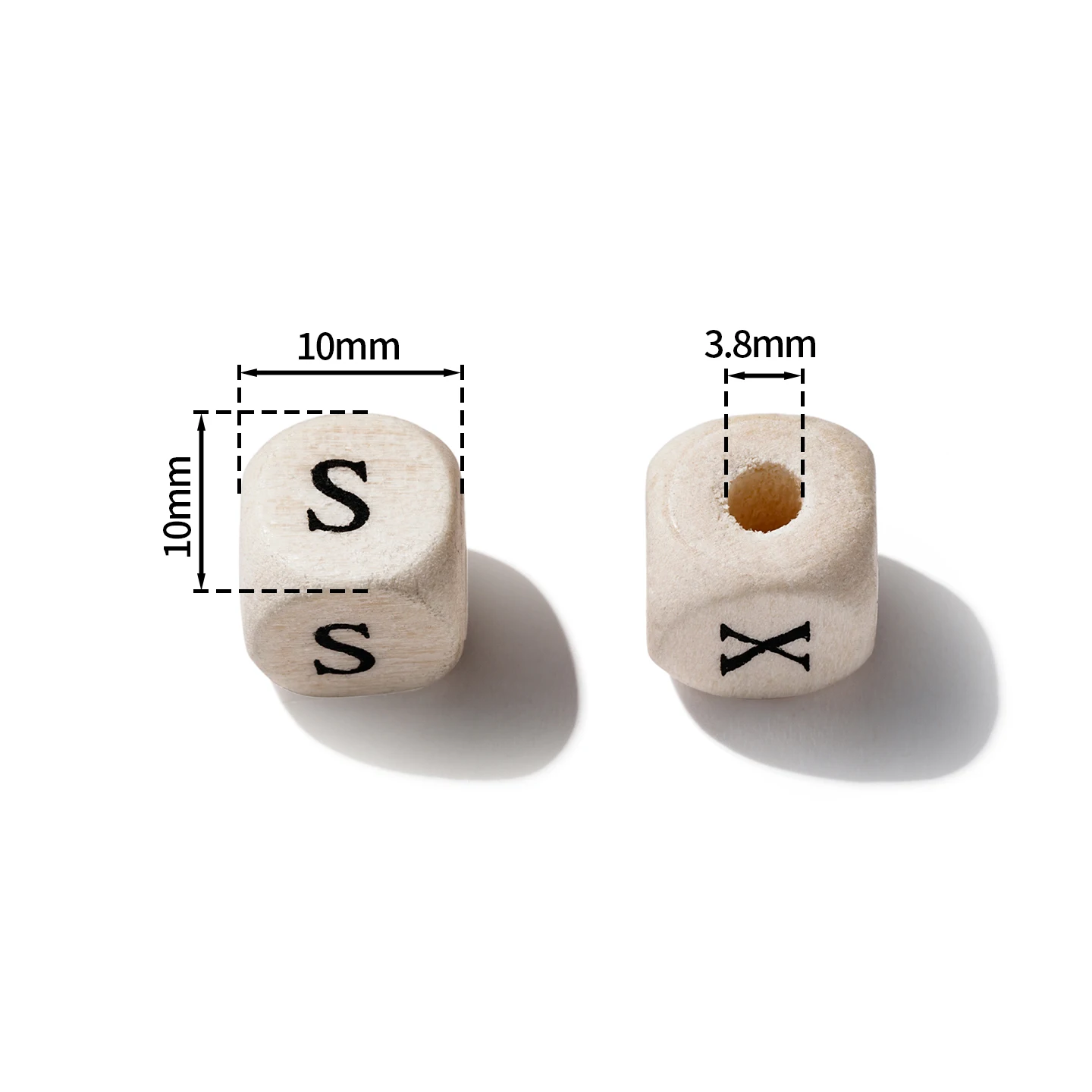 50pcs/Lots Natural Wooden Random Letter Beads A-Z Spacer Loose Beads for DIY Bracelet Necklace Jewelry Making Accessories