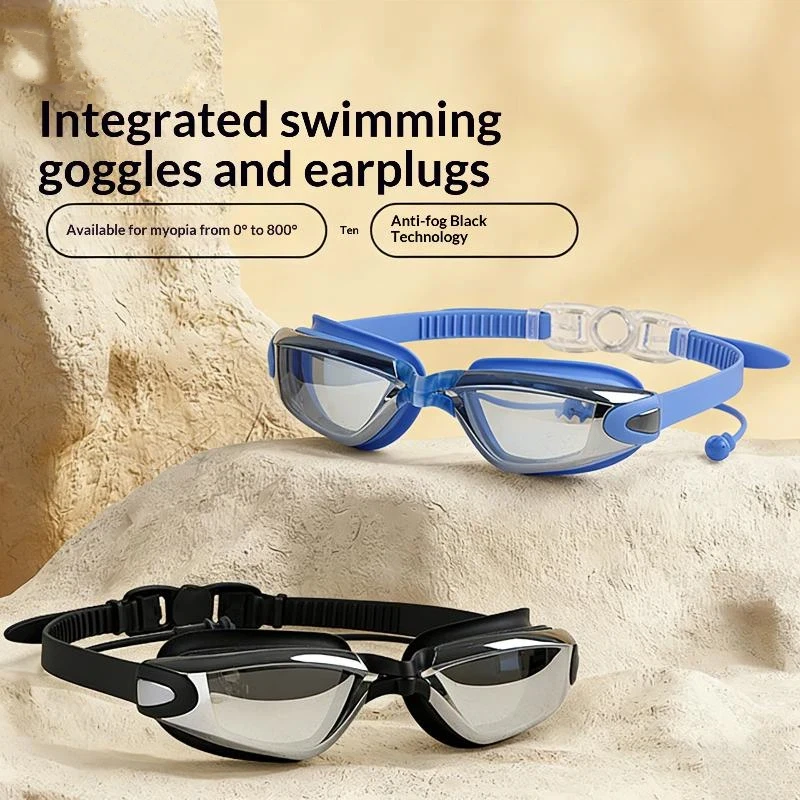 High Definition Swimming Goggles Anti-fog Small Frame Silver-plated Lenses for Performance