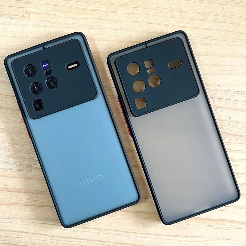 For Vivo X80 Pro Case Stylish Frosted Transparent Phone Cover For Vivo X80 Case Camera Protection Silicone Shockproof Bumper