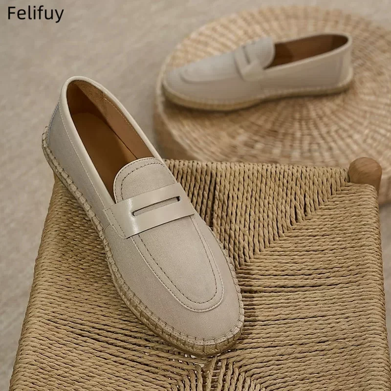 New Men's Casual Fashion Genuine Leather Loafers Moccasins Slip-On Driving Shoes 38-45 Size Range Male Flats Comfort Footwear