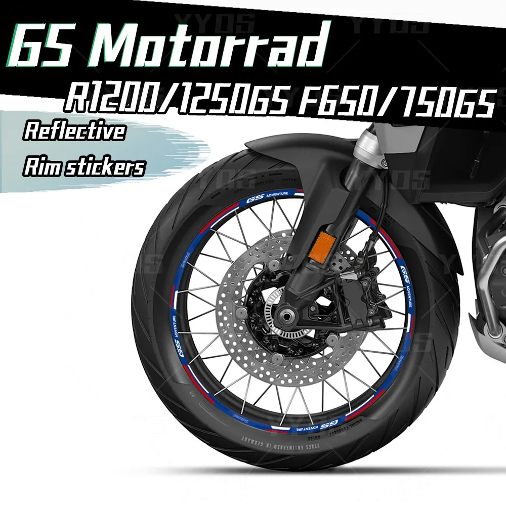 

For R 1250 GS R1200 gs F 750 GS f 650 gs G 310 GS Reflective Motorcycle Wheel Sticker Rim Hub Stripe Decal Tape Waterproof