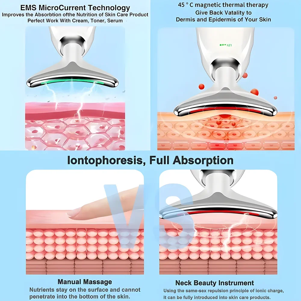 Ems-dispositivo de belleza para levantamiento de barbilla, microcorriente, fotones Led, rejuvenecimiento reafirmante, antiarrugas, cuidado de la piel, masajeador Facial