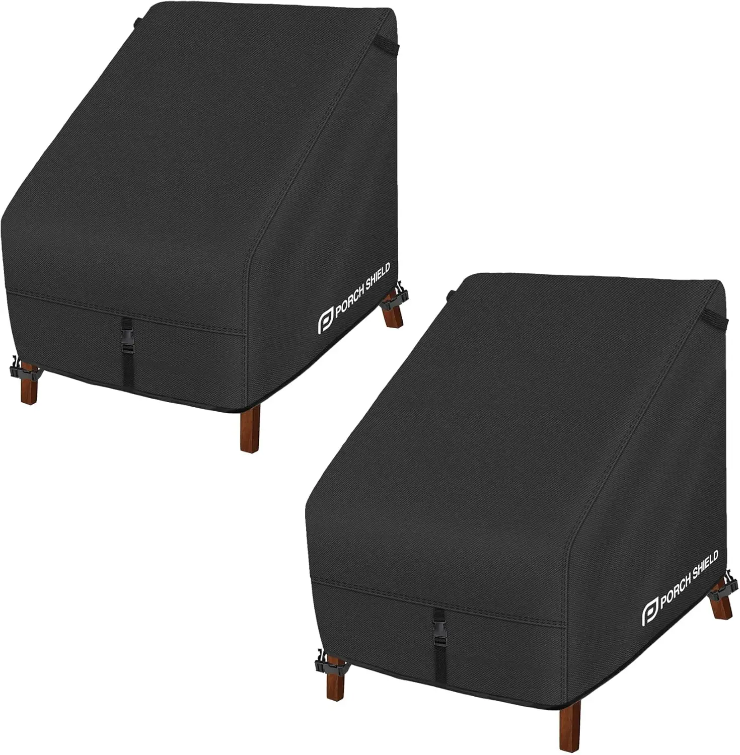 

Waterproof Outdoor Chair Covers 2-Pack - Fits Deep Seat Chairs Up to 34x37x36 Inches, Black
