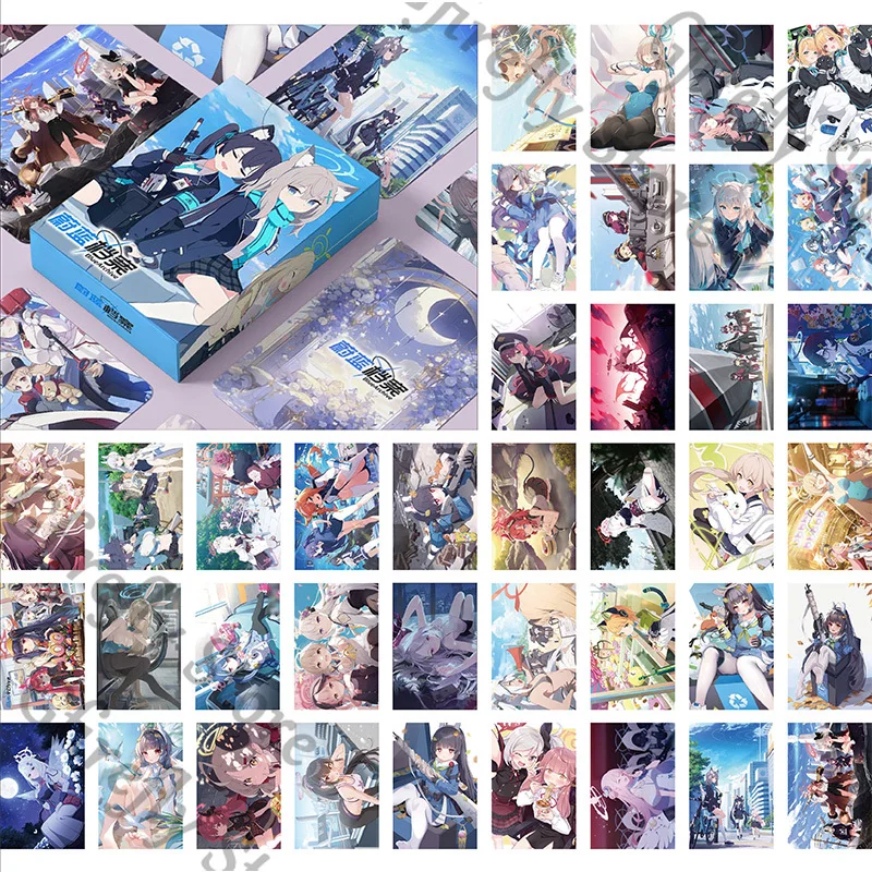 

Blue Archive 55 Pieces Lesser Calorie Fiche Colleagues Ambitus Collector's Edition Souvenir Postcard Anime Collect High Quality