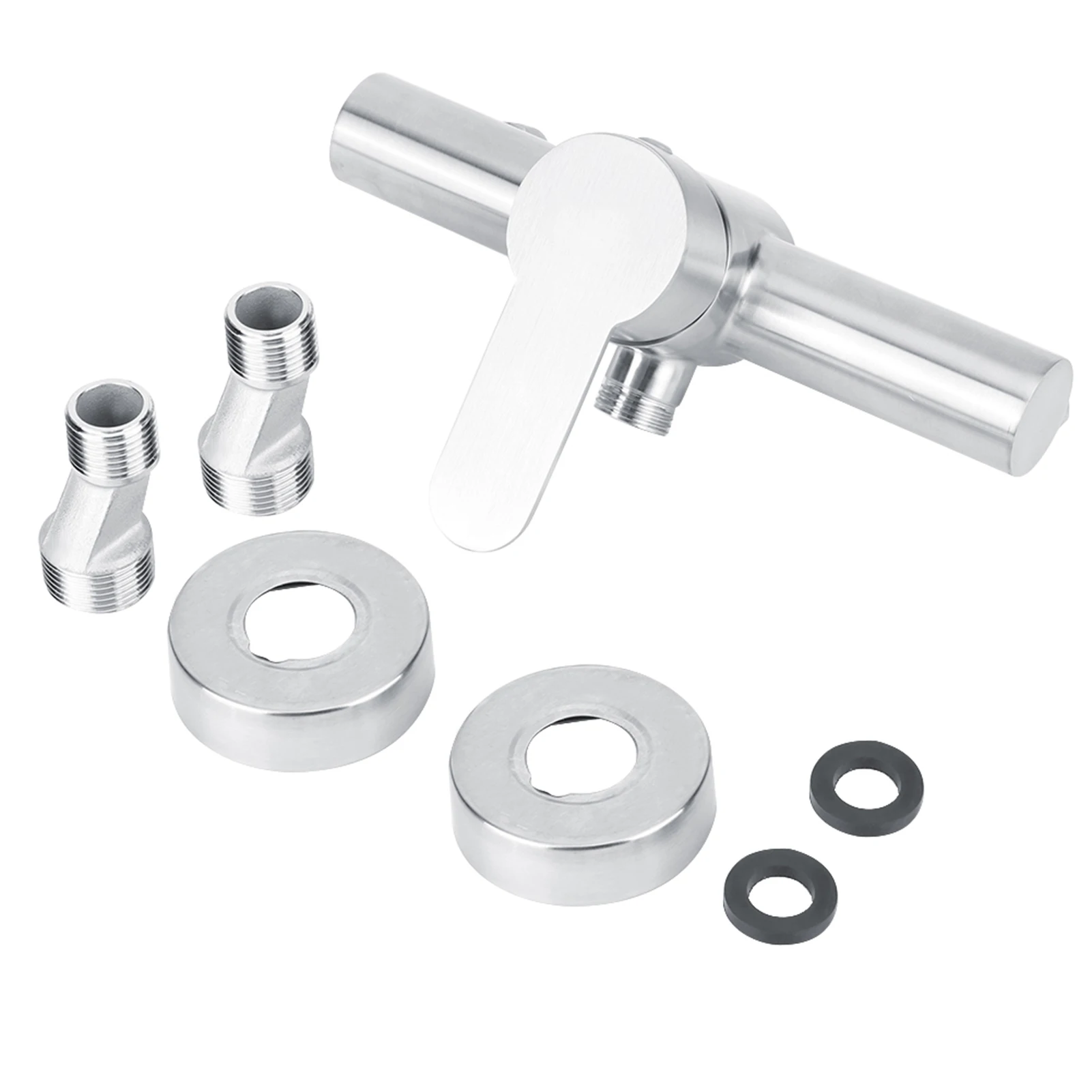 

304 Stainless Steel Shower Faucet Bathroom Shower Hot Cold Water Tap G1/2in Stainless Steel Shower Faucet